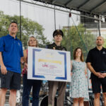 Members of the League of Minnesota Cities receive recognition for the ESGR Freedom Award during the 2024 Minnesota State Fair